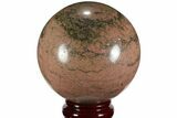 Polished Rhodonite Sphere - Madagascar #111065-1
